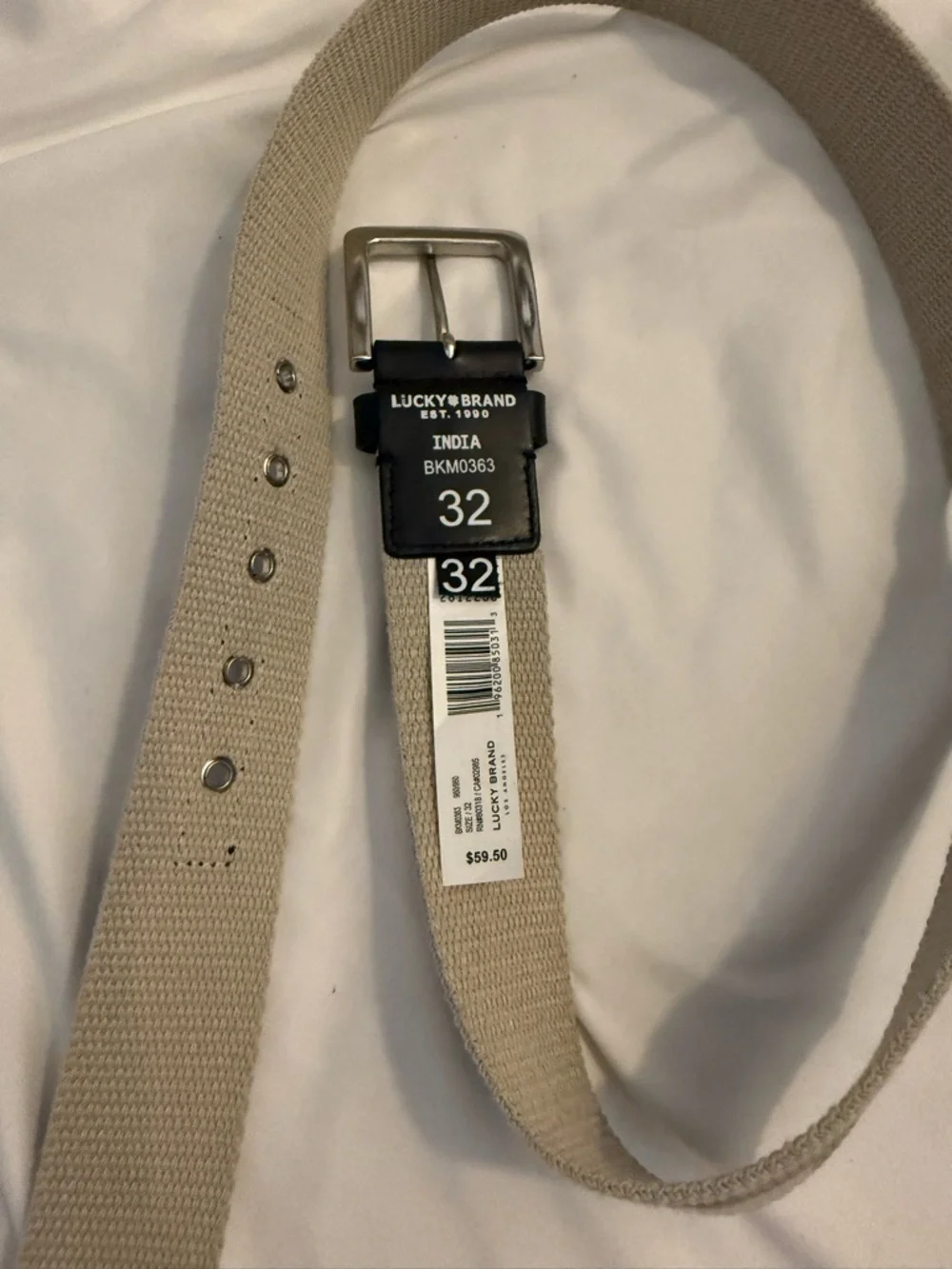 NWT Lucky Brand Men's Camo Webbed Belt Size 32